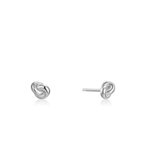 Ania Haie sterling silver forget me knot silver knot stud earrings