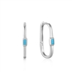 Ania Haie into the blue silver turquoise oval hoop earrings