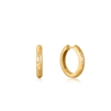 Ania Haie rising star gold scattered stars mini hoop earrings