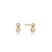 Ania Haie paced out gold orb sparkle stud earrings