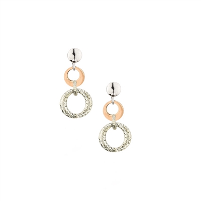 Frederic Duclos sterling silver & rose gold plated really cool earrings