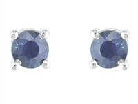 14k white gold sapphire stud earrings