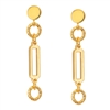 Frederic Duclos sterling silver & gold plated olina earrings