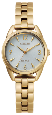 ladies Citizen eco drive gold tone watch