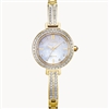 ladies citizen silhouette crystal gold watch