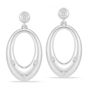 Stefano Bruni designs classic & contemporary sterling silver & diamond earrings