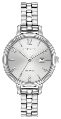 Ladies Citizen Eco Drive Silver Chandler Watch