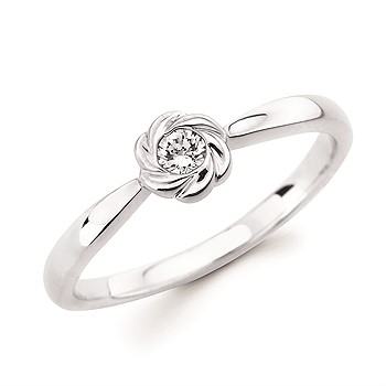 10k white gold diamond promise ring