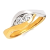 2Us 2 Stone 2 Tone Diamond Ring