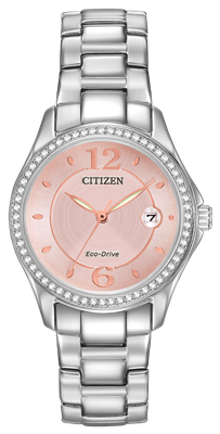 ladies citizen eco-drive silhouette crystal watch