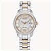 ladies citizen crystal two tone watch