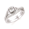 14k white gold semi mount engagement ring