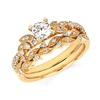 14k yellow gold semi mount diamond engagement ring