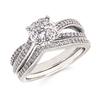 14k white gold I cherish invisible set diamond wedding engagement ring