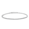 14k white gold flexible diamond bangle bracelet