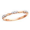 10k rose gold bubble diamond stackable ring