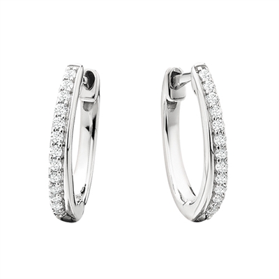 10k white gold sweeties diamond hoop earrings