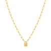 Ania Haie under lock & key gold chunky chain padlock necklace
