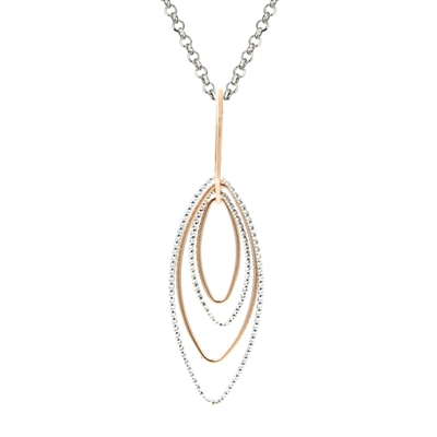 Frederic Duclos sterling silver & rose gold plated Barbara necklace