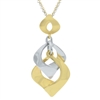 Frederic Duclos sterling silver & yellow gold plated modern figure eight necklace