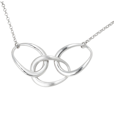 Frederic Duclos sterling silver triple link necklace