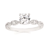 14k white gold diamond engagement ring semi-mount