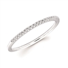 14k white gold diamond stackable band