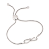 sterling silver & diamond infinity bolo adjustable bracelet