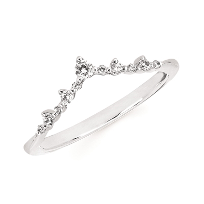 14k white gold diamond wrap ring