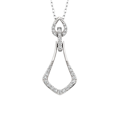 14k white gold diamond necklace