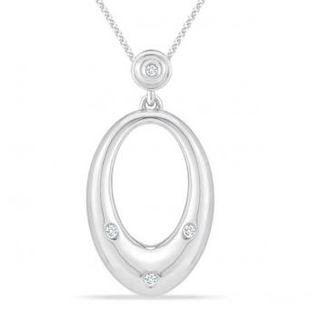 Stefano Bruni designs classic & contemporary sterling silver & diamond pendant
