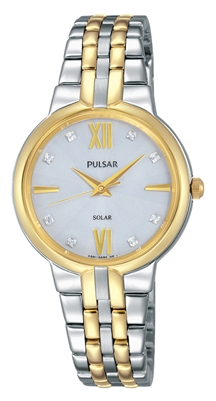 Pulsar Ladies Night Out Solar Powered Two Tone Watch