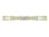 14k yellow gold baguette & round diamond stackable ring band