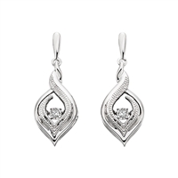 sterling silver diamond dancer earrings