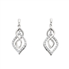 10k white gold diamond twist earrings