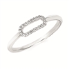 sterling silver & diamond fashion ring