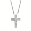 sterling silver & diamond cross necklace