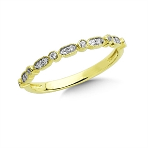yellow gold vintage diamond stackable ring