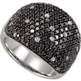 Black & white diamond ring