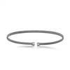 sterling silver black rhodium plated designer wire bangle bracelet