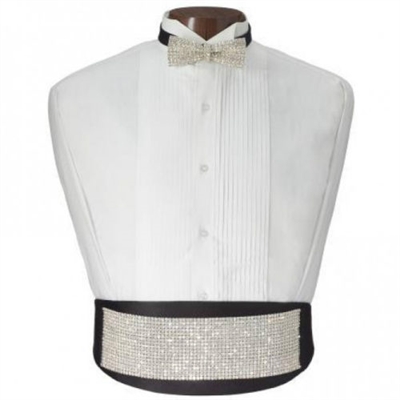 Swarovski Crystals Cummerbund and Bow set