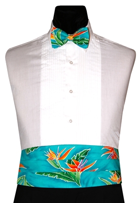 Heliconia Cummerbund & Bow