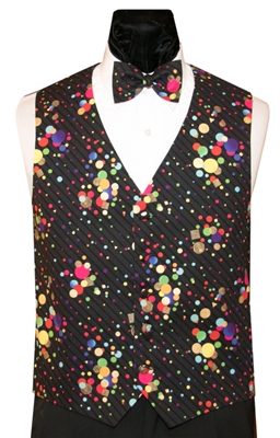 Rainbow Gold Constellations Vest & Bow