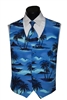 Tradewinds Ocean Blue Vest & Bow