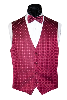 Cranberry Merlot Vest & Bow