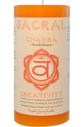 <!060>Chakra - Sacral 3X6 Pillar