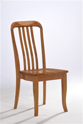 Solid Wood Chair with wood seat light oak finish