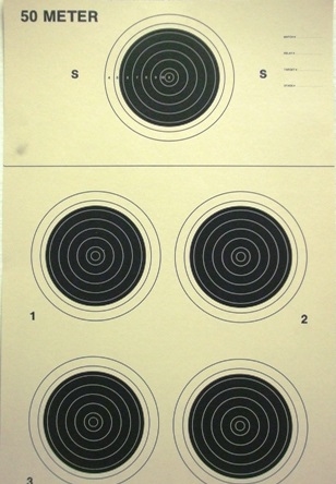 NRA Official Small bore Rifle Target  A-26 - Box of 250