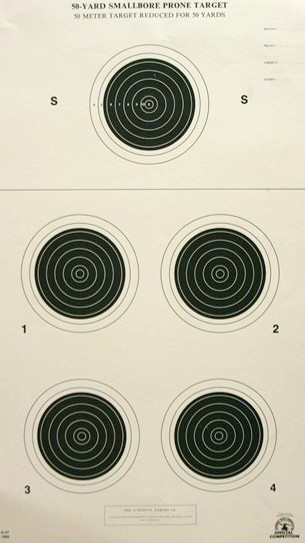 NRA Official Small bore Rifle Target  A-27 - Box of 250