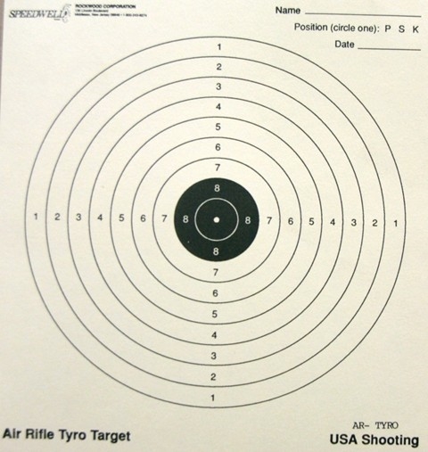 10 Meter Air Rifle Tyro Target (USA Shooting) - Box of 1000